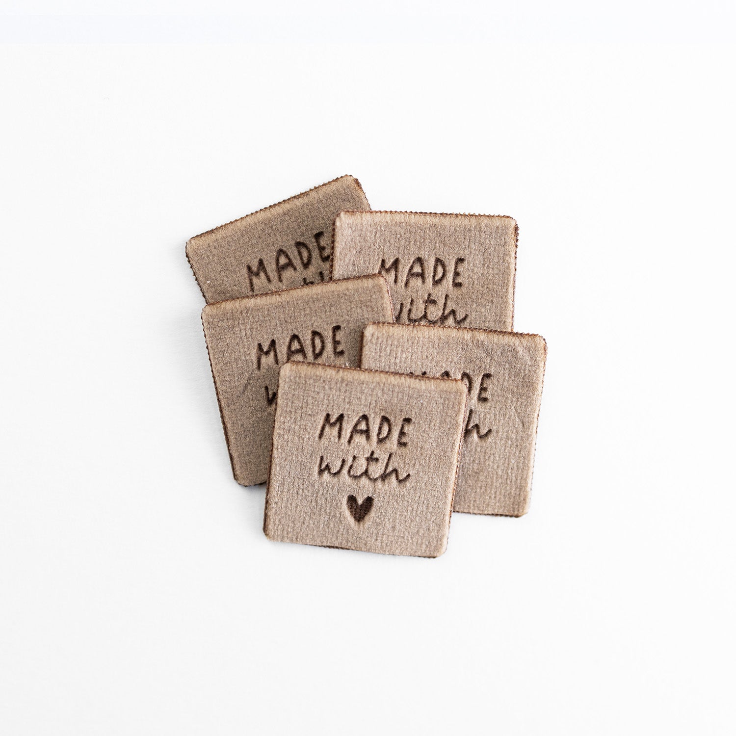 Sammetsmärke - Made with Love - 5-pack