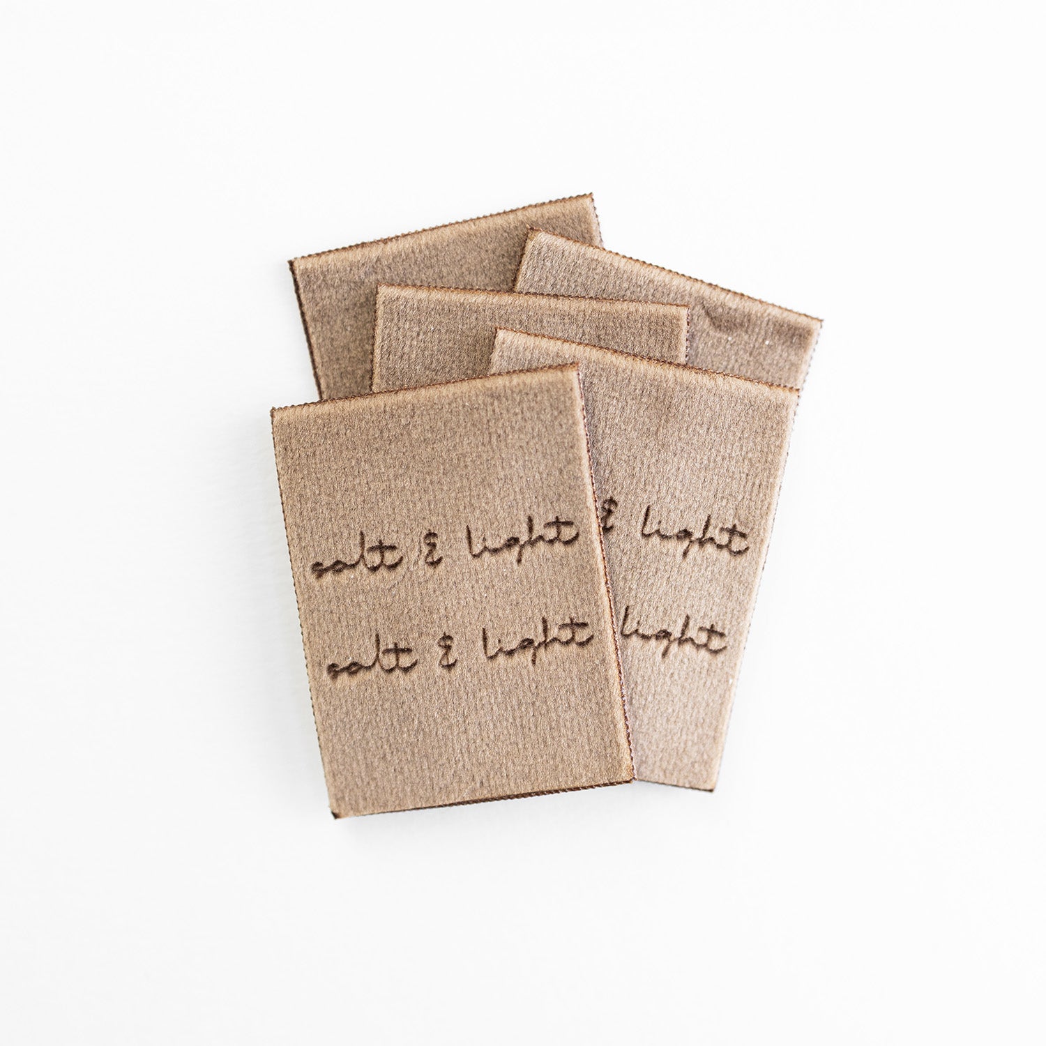 Dubbelvikt sammetsmärke - Salt & Light - 5-pack